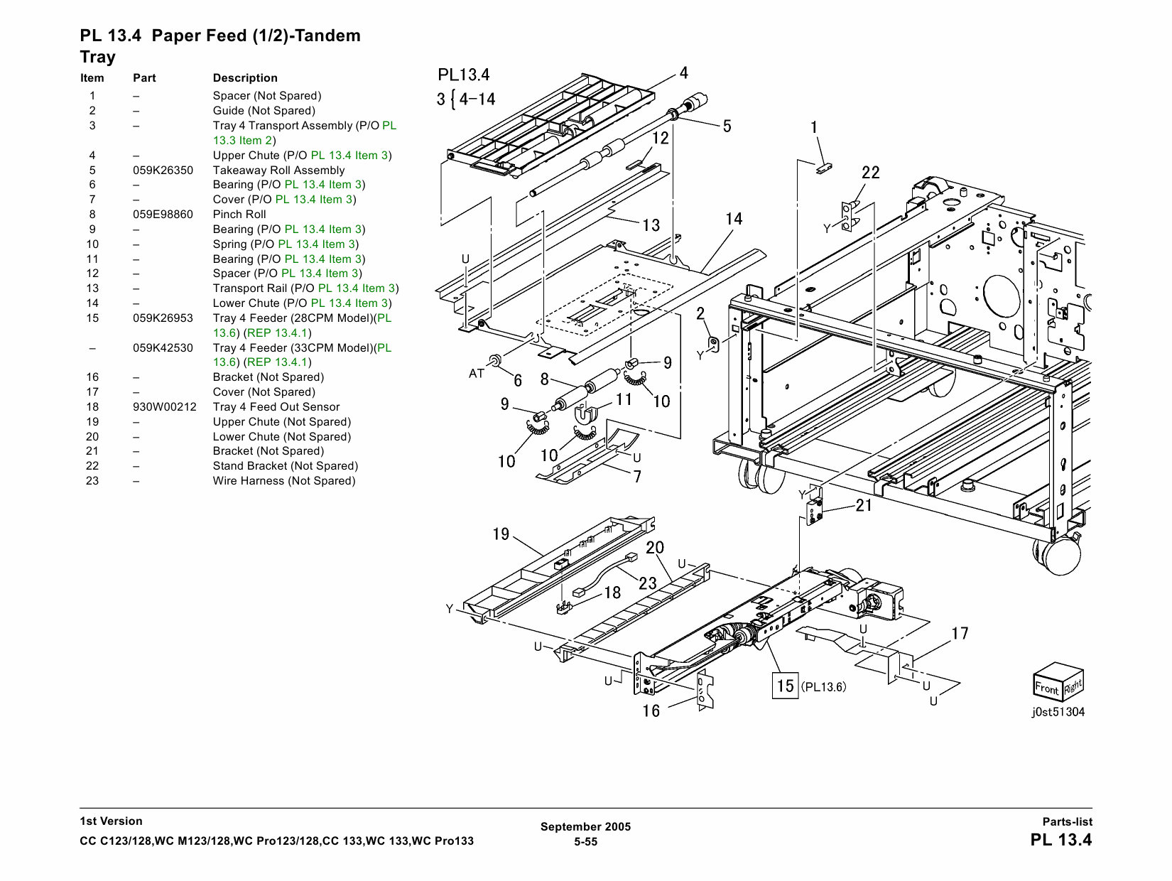 Xerox WorkCentre M123 M128 PRO-123 128 C123 C128 Parts List Manual-2
